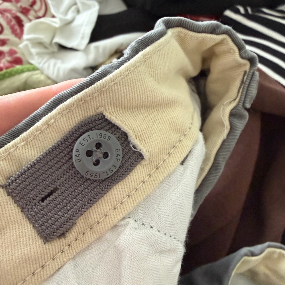 Gap kids husky 16 slim fit style khakis, gray - Picture 4 of 4